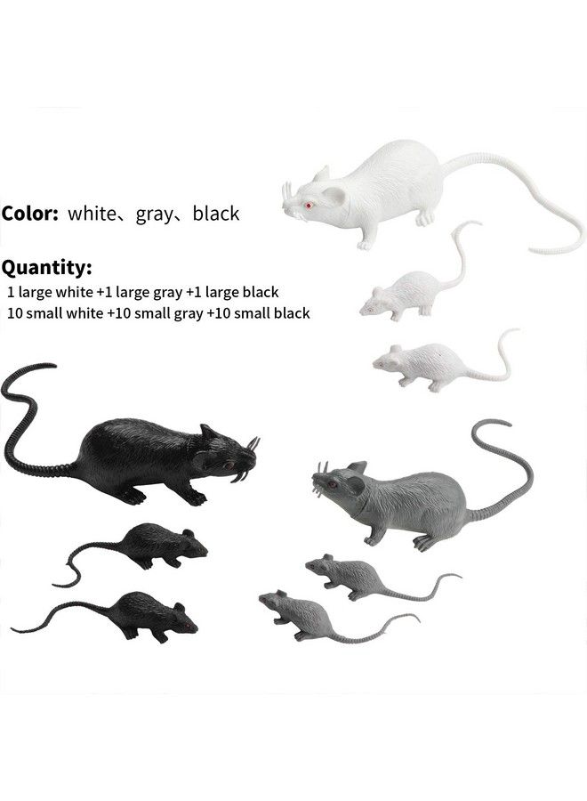 BOAO 33 Pcs Plastic Mice Fake Rat Toys Decorations Realistic Plastic Mouse Pranks Rats Simulated Big Small Mouse Toys For April Fools Day Halloween Prank Party Supplies  - Image 3