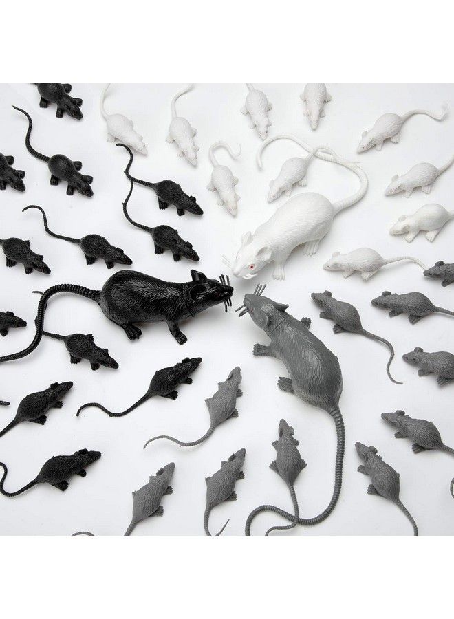 BOAO 33 Pcs Plastic Mice Fake Rat Toys Decorations Realistic Plastic Mouse Pranks Rats Simulated Big Small Mouse Toys For April Fools Day Halloween Prank Party Supplies  - Image 1