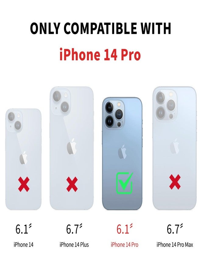 DJDUCK Designed for iPhone 14 Pro Case Wallet, Card Holder Case with [2 Screen Protectors][Magnetic Clasp Folio Cover][RFID Blocking Leather] Shockproof Women Men Cases 6.1" for Apple 14 Pro Light Brown - Image 2