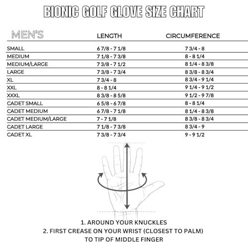 Bionic Gloves –Men’s StableGrip Golf Glove W/ Patented Natural Fit Technology Made from Long Lasting, Durable Genuine Cabretta Leather, Small - Image 4