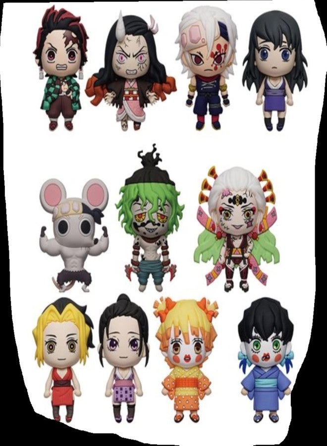 مونوغرام مشبك حقيبة ثلاثي الأبعاد من إسفنج مُزين بشعار قاتل الشياطين كيميتسو نو يايبا | شخصية عشوائية واحدة لكل حقيبة - Image 5