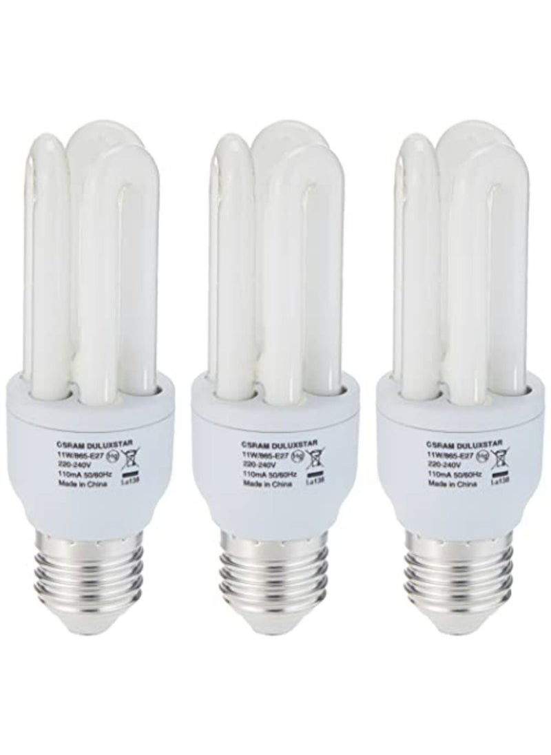 Osram - Osram Energy Saver T3 11W Dulux Star Cool Day Light Screw Bp Promo  3 Pc Set 4008321361233 - Image 1