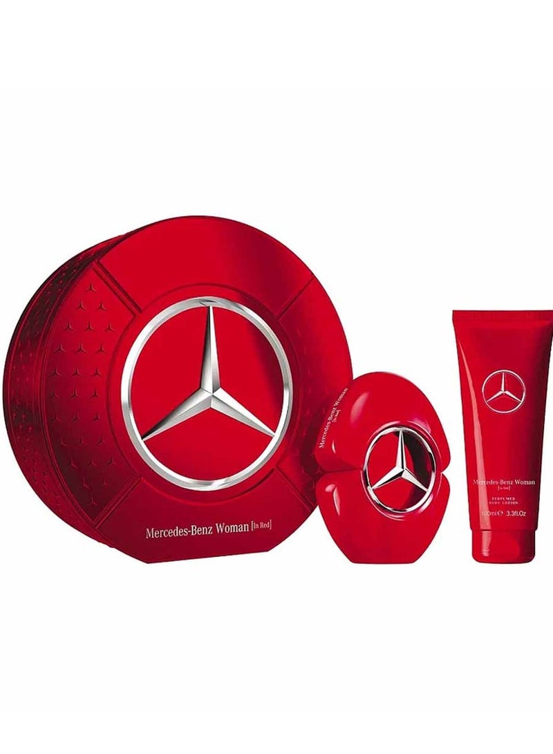 M.Benz باللون الأحمر (L) مجموعة EDP 90ML+100ML