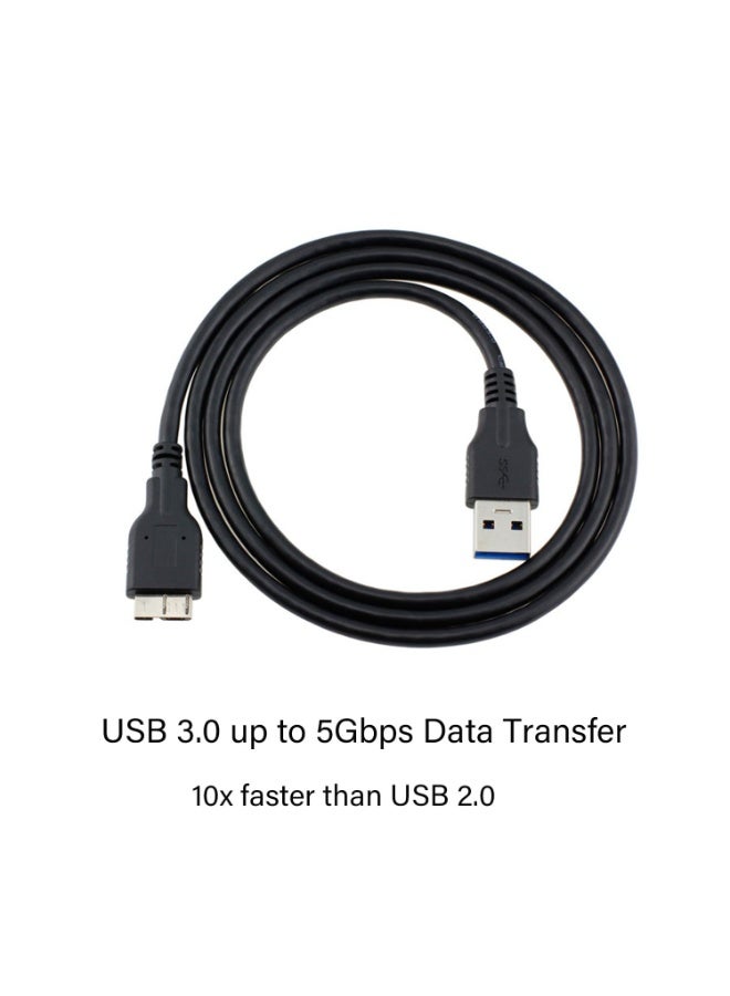 Chabeia USB 3.0 Hard Drive Cable, USB-A to Micro B Cable Compatible with Samsung Galaxy S5, Note 3, Note Pro 12.2, Camera, WD Toshiba Seagate Hard Drive and More USB 3.0 5Gbps Data Transfer Cord 3.3Ft - Image 3