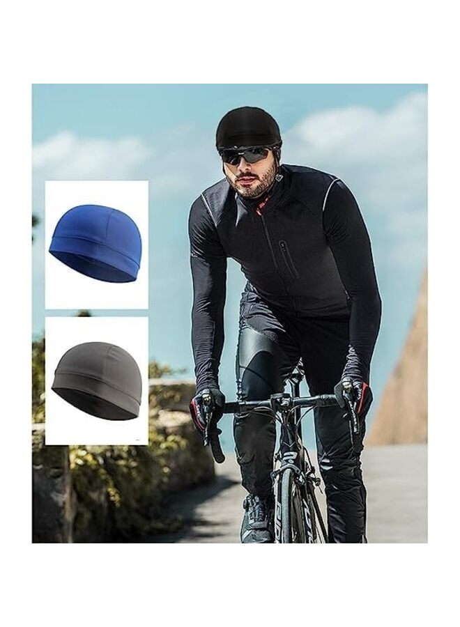 3 قطع من قبعة هيكل عظمي مبردة، بطانة خوذة، ماصة للعرق، قبعة جري لركوب الدراجات للرجال والنساء - Image 2