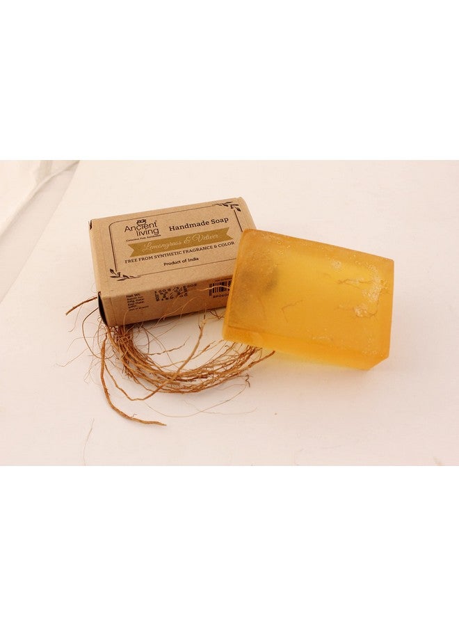 Ancient Living صابون الليمون العشبي والفتيفير الفاخر المصنوع يدويًا من أنسيانت ليفينغ للاستحمام الطبيعي للجسم والوجه للبشرة الجافة والمختلطة (عبوة من 2) - 100 جرام - Image 5