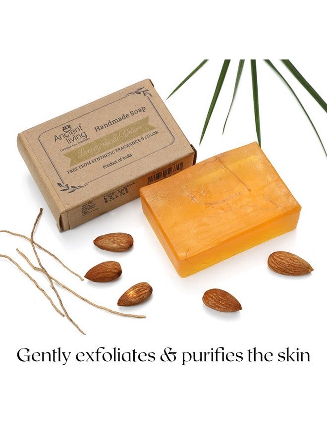 Ancient Living صابون الليمون العشبي والفتيفير الفاخر المصنوع يدويًا من أنسيانت ليفينغ للاستحمام الطبيعي للجسم والوجه للبشرة الجافة والمختلطة (عبوة من 2) - 100 جرام - Image 2