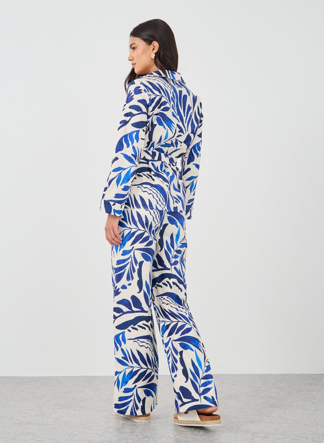 Styli Styli Printed Belted Shirt and Pants Co-Ords  - Image 5