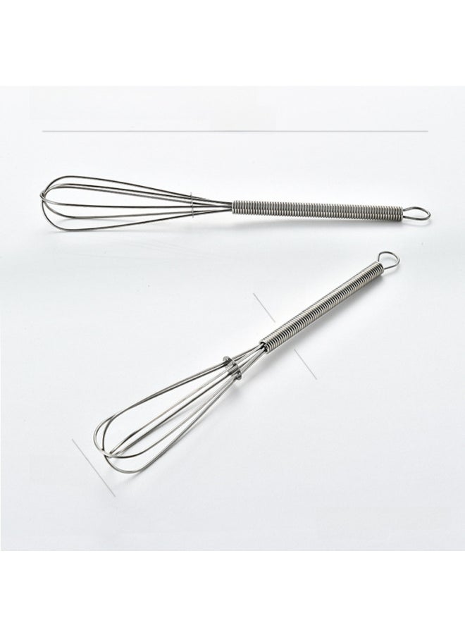 Generic Stainless Steel 430 Mini Manual Egg Beater Spring Handle Small Egg Beater Cream Beater-Color:8inch/20.5cm  - Image 4