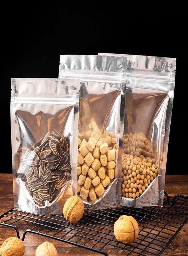 LOKQING 200 Pack 5x8 Mylar Bags with Window Stand Up Bgas 7.5mil Thick for Food Storage and Resealable for Small Business Packaging Bag - Image 2