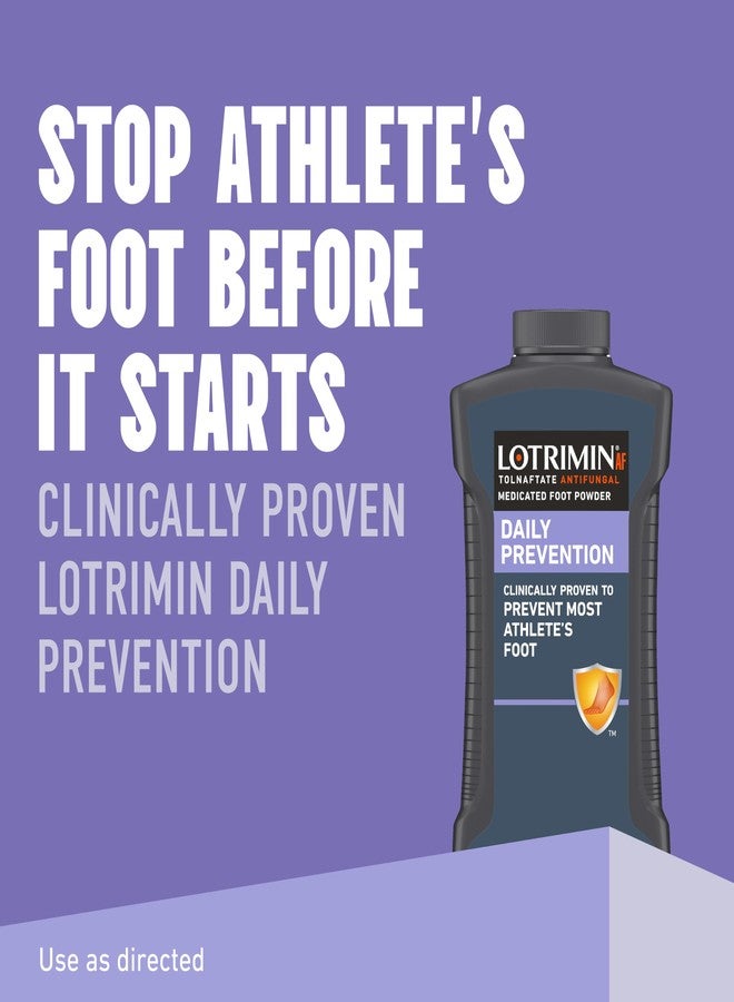 Lotrimin لوتريمين مسحوق القدم لعلاج قدم الرياضي للوقاية اليومية، زجاجة 3 أونصات - Image 2