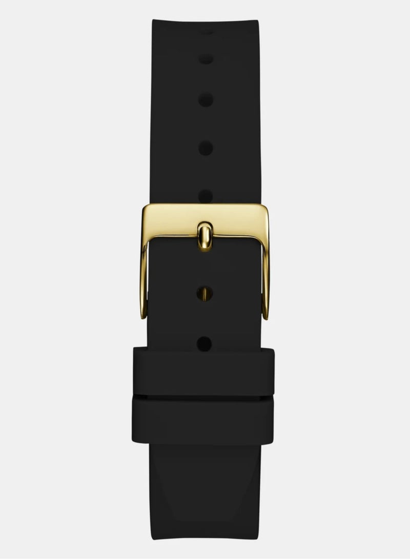 GUESS Women's Gold Analog Green Dial Silicone Strap Watch - GW0658L1 - Image 5