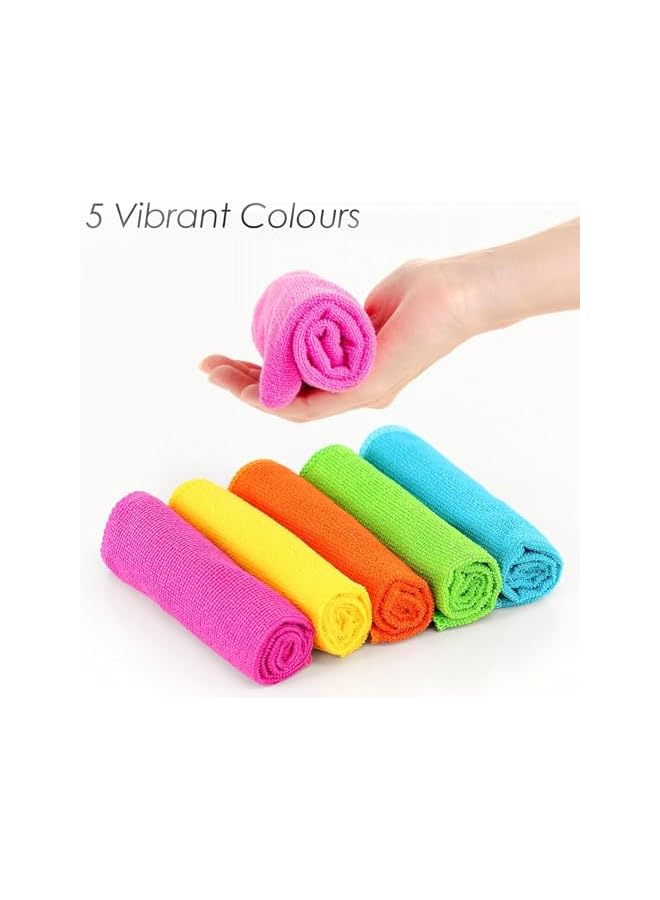 promass Pack of 8 Microfiber Cleaning Cloths 30x30cm – Compact Kitchen Cleaning Cloths and Car Wash Towels – Versatile Microfiber Towels for Cleaning, Dusting, and Polishing - Image 2