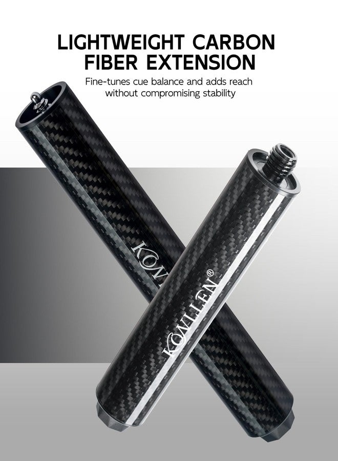 KONLLEN Original Pool Cue Extension 8'' Carbon Fiber Billiard Cue Extension Billiard Accessories for Pool Sticks - Image 4