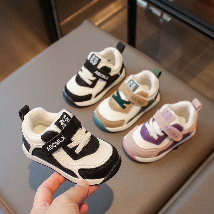 Male Baby Sneaker 2024 Winter New Female Baby Fleece-Lined Warm Baby Cotton Shoes - Image 5