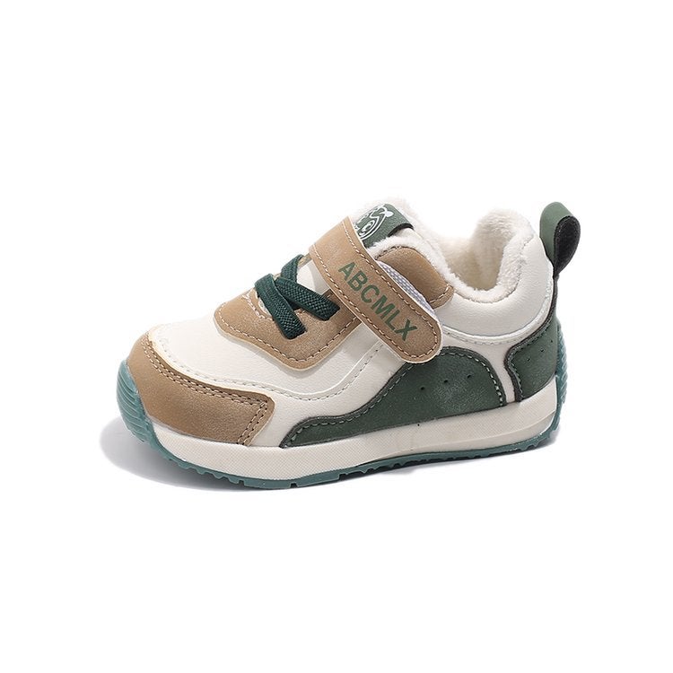 Male Baby Sneaker 2024 Winter New Female Baby Fleece-Lined Warm Baby Cotton Shoes - Image 1