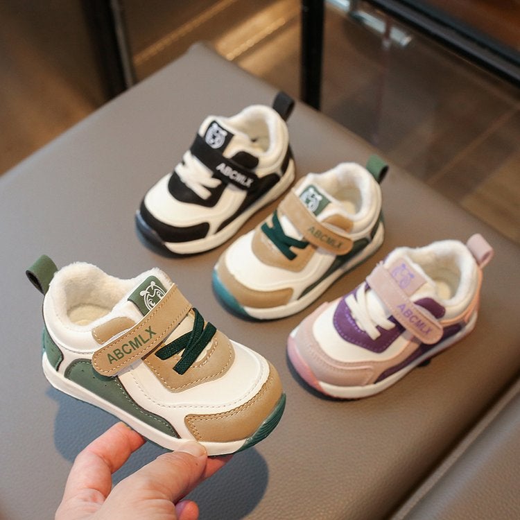 Male Baby Sneaker 2024 Winter New Female Baby Fleece-Lined Warm Baby Cotton Shoes - Image 4
