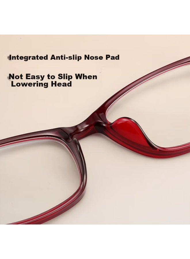 Pulais Reading Gl For Women, Imported High-definition Anti-blue Light Fashionable Portable High-quality Reading Gl 8092 Purple 200 Degrees - Image 2