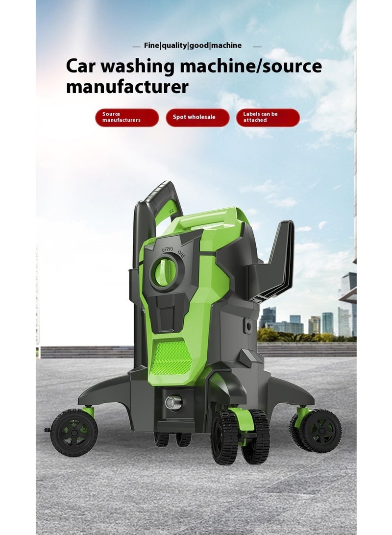 AiQi 2000W Peak High Pressure Washer - 135BAR Cleaner with 16m Hose, Foam Gun & Wheeled Design | Dual Water Intake for Car/Fence/Driveway/Patio/Home - Image 3