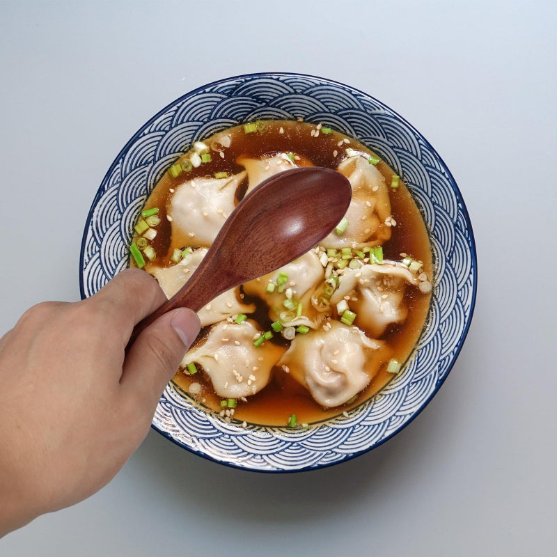 5Pcs Wooden Ramen Spoons Long Handle Eco Friendly Soup Noodles Utensils Set - Image 5