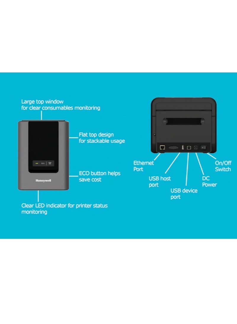Honeywell PC42E-T Desktop Thermal Transfer Barcode PC42E-TB02200 - Image 4