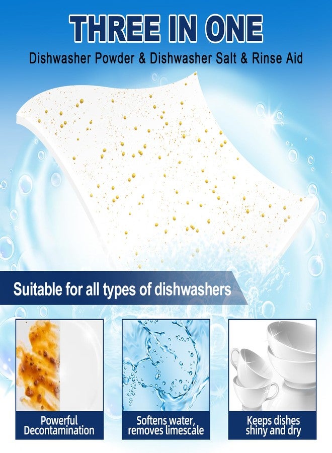Binbata Eco Dishwasher Detergent Sheets Up To 160 Loads, Unscented Plastic Free Dishwashing Soap Strips With High Efficient Solid Enzyme, Leaving Dishes Sparkling Clean - Image 2
