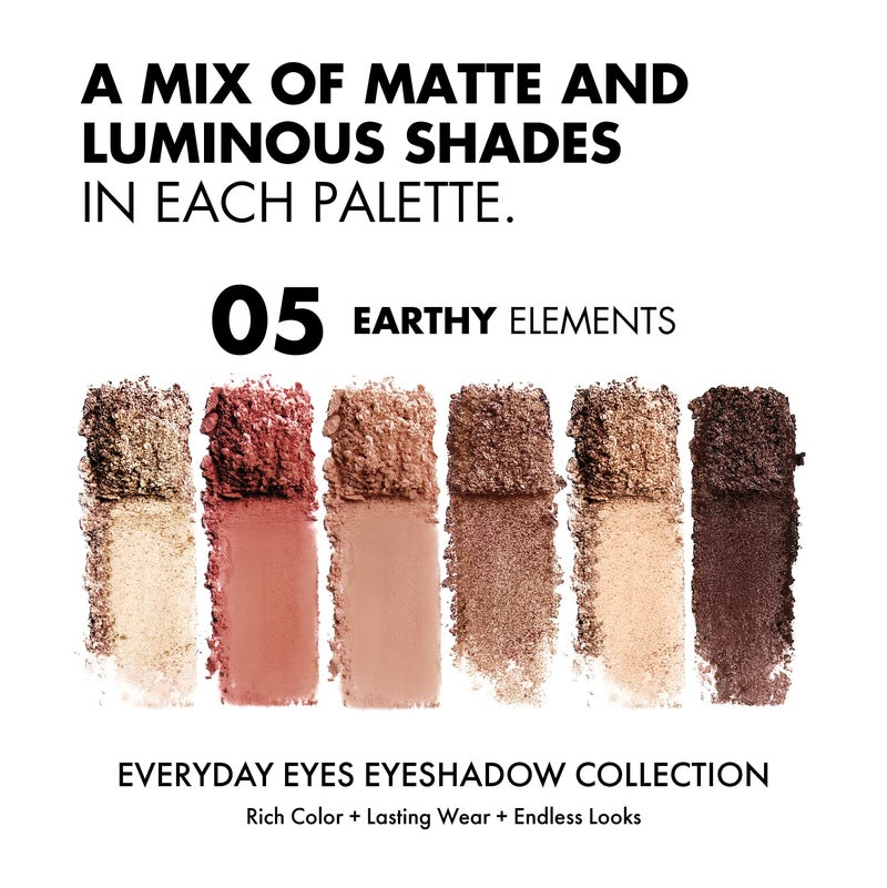 Milani Everyday Eyes Eyeshadow Palette - Earthy Elements (0.21 Ounce) 6 Cruelty-Free Matte or Metallic Eyeshadow Colors to Contour & Highlight - Image 4