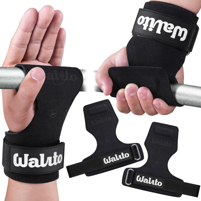 WALITO Weight Lifting Wrist Strapï¼ŒDouble Layer Leather Wrist Wraps with Neoprene Padding for Weightlifting & Deadlifts â€“ Adjustable Gym Straps for Men & Women - Image 1