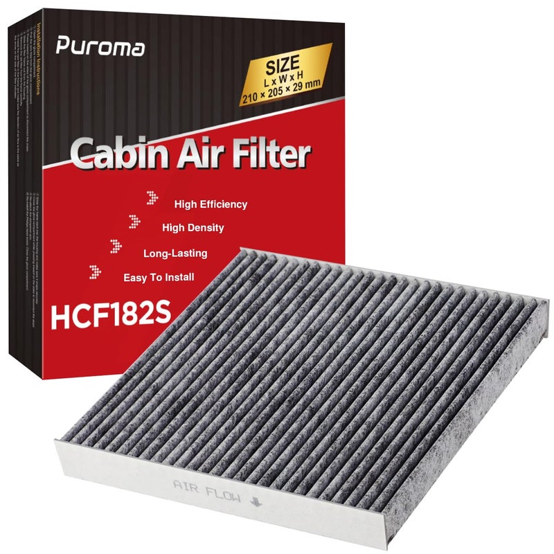 Puroma 1 Pack Cabin Air Filter with Activated Carbon Replacement for CP182, CF11182, Compatible with Honda CR-V, Civic, Accord, Odyssey, HR-V, Clarity, CR-Z, Fit, Insight, Acura MDX, RDX, TLX, Integra - Image 1