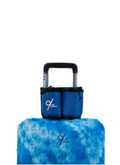 The Nines Bottle & Cup Holder for Luggage In Blue 