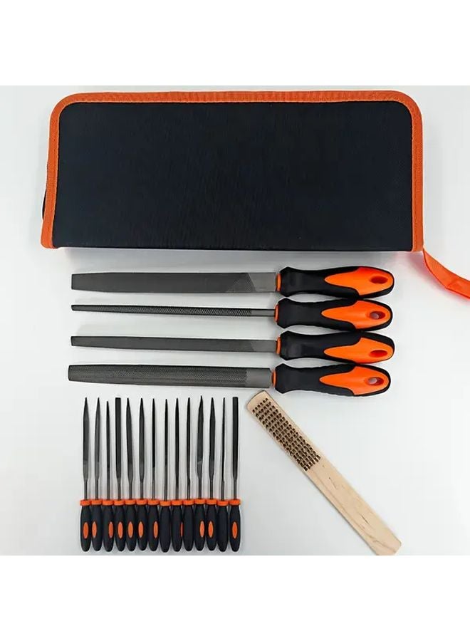 19pcs Yellow High Carbon Steel File Set For Woodworking Metalworking DIY - Image 3