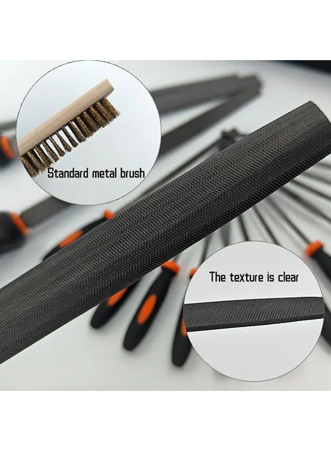 19pcs Yellow High Carbon Steel File Set For Woodworking Metalworking DIY - Image 5