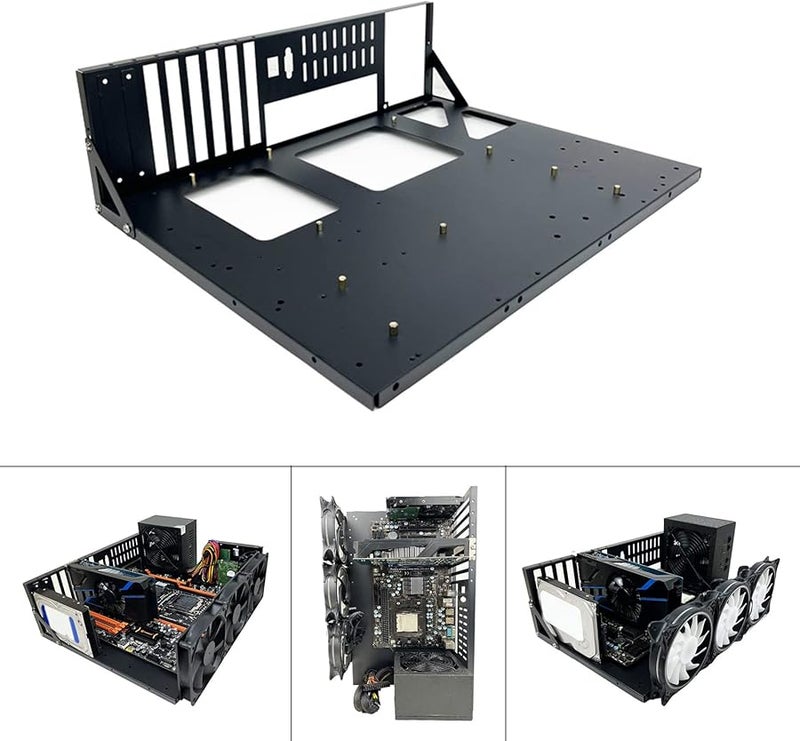 Aluminum Open Air GPU Mining Rig Frame Case for Cryptocurrency Mining - Image 3
