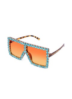 FEISEDY Oversized Sparkling Crystal Sunglasses Disco Diamond Flat Top Fashion Square Large Shades B2782  - Image 1