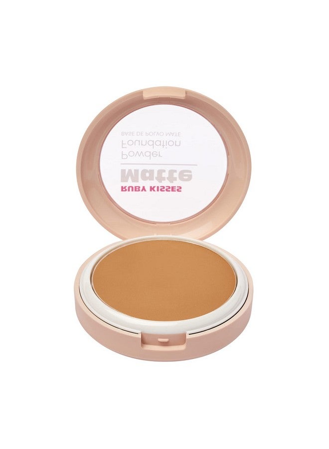 Ruby Kisses Powder Foundation Full Coverage Matte Foundation Long Lasting Face Makeup 0.35 Oz. (Mocha) - Image 3