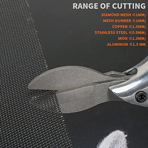 Baisiky 18 Gauge Pneumatic Metal Shear Cutter 2-Blade Pneumatic Scissor Metal Stainless Steel Sheet Metal Cutting Tools Industrial Air Cutter for Iron, Aluminum Sheet, Screen Mesh - Image 2