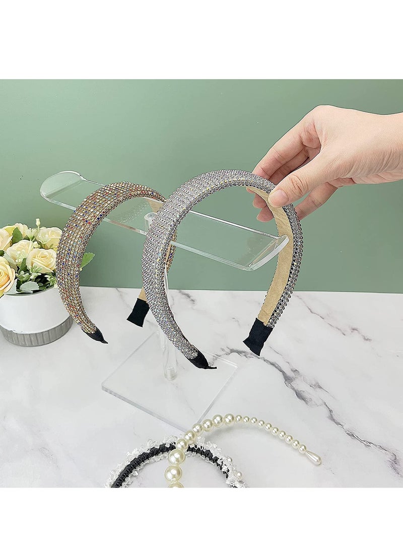 SYOSI - SYOSI Headband Holder Scrunchie Holder, Acrylic Clear Hair Ties Holder Organizer, Headband Display Stand, Scrunchie Storage Organizer, Hair Accessories Organizer Clear Stand for Women and Girls - Image 1