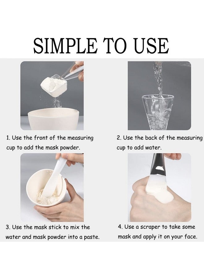 coldchill Silicone Face Mask Mixing Bowl Set Diy Facemask Mixing Tool Kit With Silicone Mask Bowl Facial Mask Brush Bowl Stick Spatula Face Mask Applicator Measuring Cup (5 Pcs＆White) - Image 5