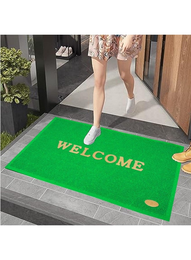 BENAVJI Printed Welcome Door Mat|Strong PVC Material & Solid Print|Anti Skid & Water Proof|Size 58 X 38 (Green), Large Rectangle - Image 2