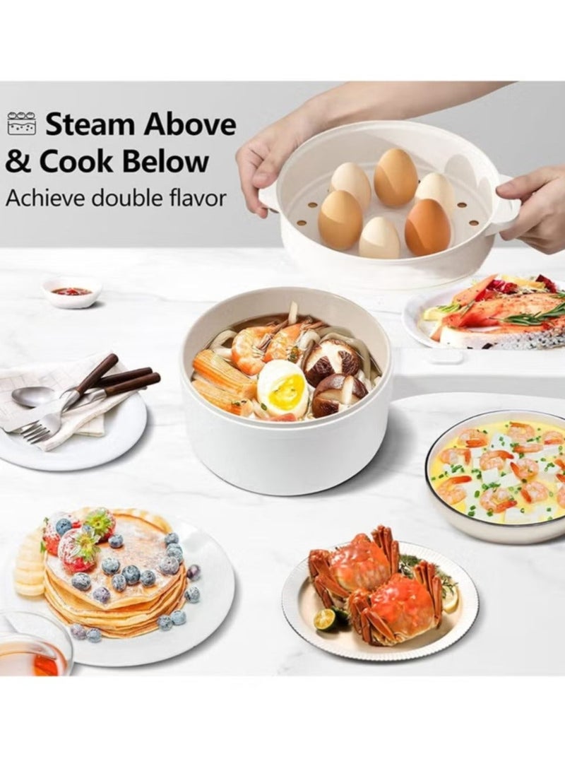 دينكس قدر كهربائي ساخن سعة 2 لتر مع جهاز بخار وطباخ - Image 1