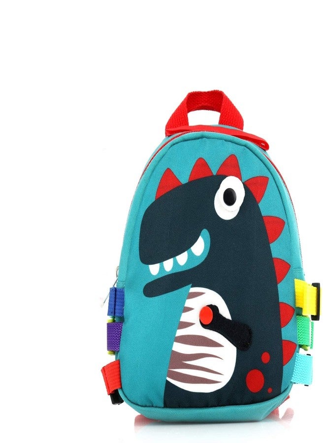 Oncarnival Toddler Backpack Montessori Education Toys for Kids Fine Motor Skills and Learn Basic Skill, Dinosaur Sensory Activities Bag & Travel Toy with Zippers, Buttons, Buckles - Image 1
