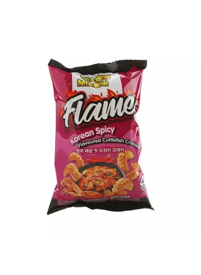 MIAOW MIAOW Miaow Miaow Flame Korean Spicy Flavoured Cuttlefish Crackers- 50gms - Image 1