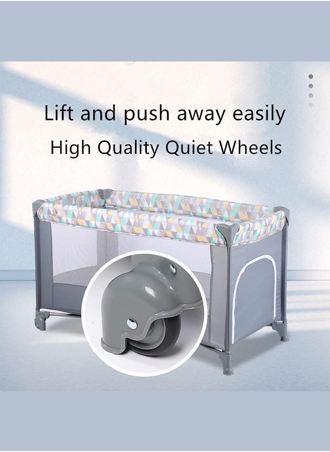 WEMART 2 In 1 Baby Crib, Portable Playard, Foldable Travel Bed Playpen, Travel Crib Nursery Center for Infant with Comfortable Mattress and Carry Bag  - Image 3
