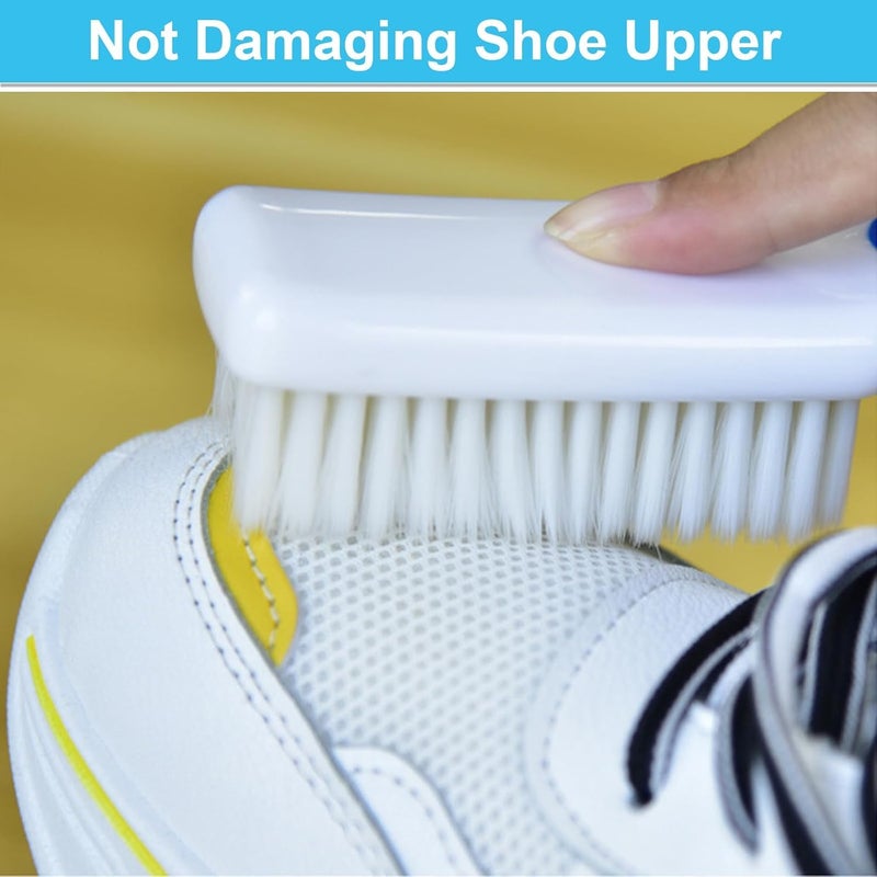 Laundry Brush for Stain Removal, Fabric-Safe Soft Scrub Brushes, Gentle Cleaner for Clothes, Shoes, Sneakers, Cotton, and Delicate Fabrics, Long Handle for Easy Use, 3 Pack - Image 5