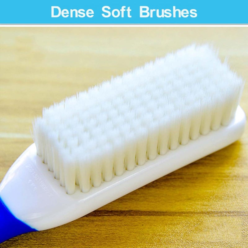 Laundry Brush for Stain Removal, Fabric-Safe Soft Scrub Brushes, Gentle Cleaner for Clothes, Shoes, Sneakers, Cotton, and Delicate Fabrics, Long Handle for Easy Use, 3 Pack - Image 3