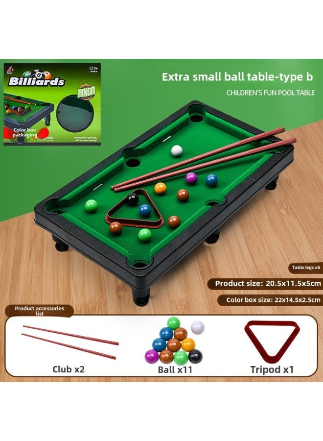 Mini Billiards Toy Children's Small Billiards Indoor Parent-Child Interactive Boys And Girls Table Game Wholesale-Color:20cm Special Small Ball Table + Tripod 2 Poles And 11 Balls  - Image 1