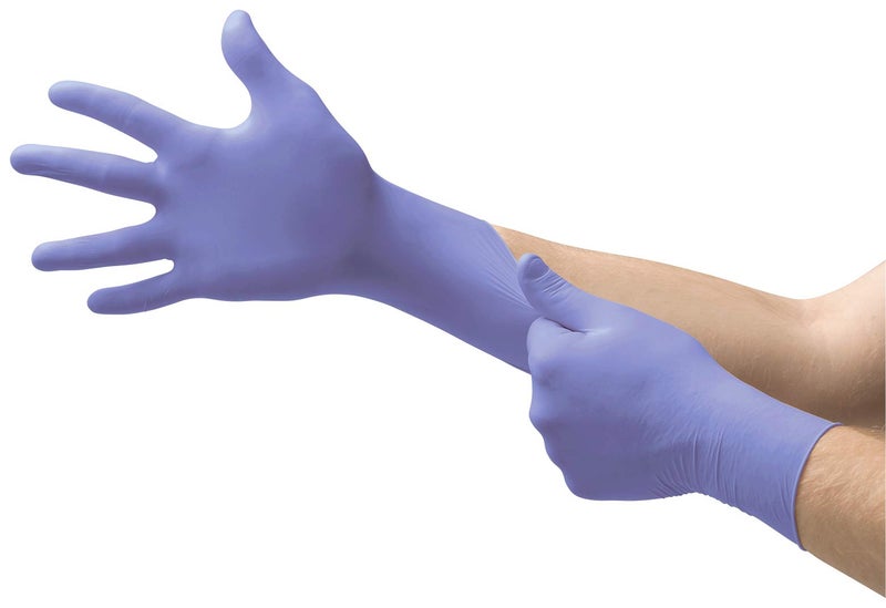 Ansell Microflex SU-690 Disposable Nitrile Gloves, Latex-Free, Powder-Free Glove for Cleaning, Mechanics, Automotive, Industrial, or Medical Applications, Violet, Size Small, Box of 100 Units - Image 2