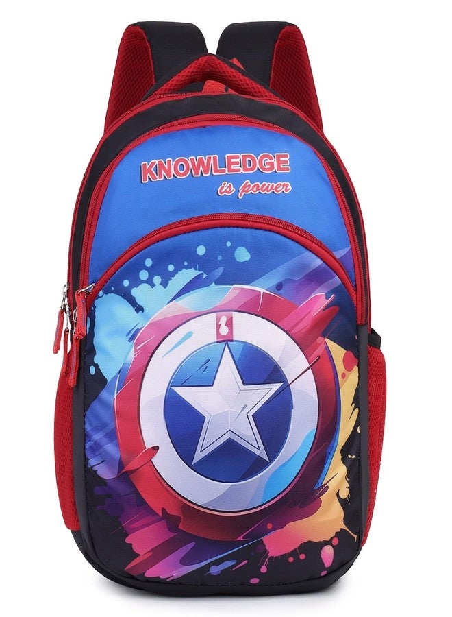 Ronaldo School Bag 17 Inch Printed Picnic Tuition Daypack Lightweight Casual Backpack Boys And Girls (Black) - Image 1
