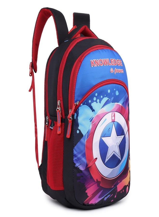 Ronaldo School Bag 17 Inch Printed Picnic Tuition Daypack Lightweight Casual Backpack Boys And Girls (Black) - Image 2