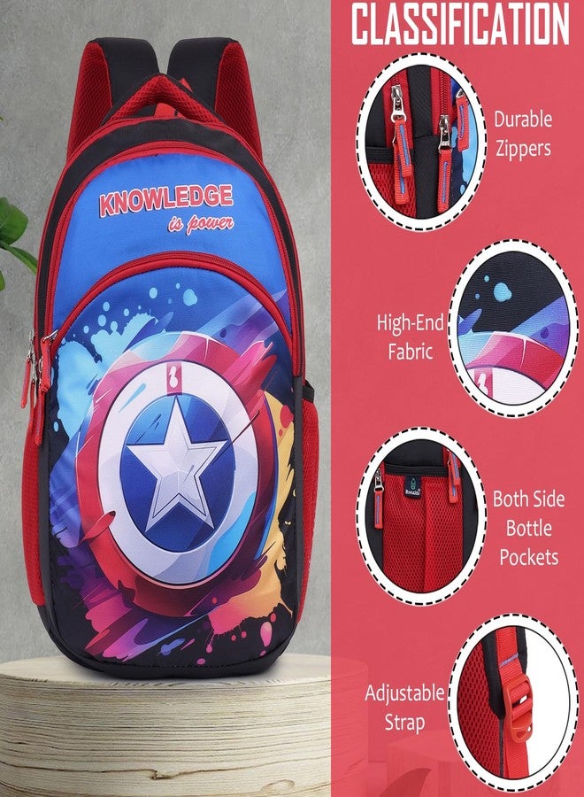Ronaldo School Bag 17 Inch Printed Picnic Tuition Daypack Lightweight Casual Backpack Boys And Girls (Black) - Image 3